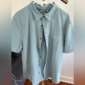 Cotopaxi Men's Sky Blue Casual Button Down Shirt